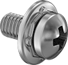 Stainless Steel Pan Head Phillips Screws with Spring Lock Washer