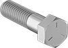 Image of Product. Front orientation. Hex Head Screws. Steel Hex Head Screws, Partially Threaded.