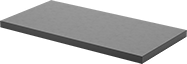 Image of Product. Front orientation. Vibration-Damping Pads. Fabric-Reinforced Vibration-Damping Pads for Heavy Machinery, Rectangle, Buna-N, Rough.