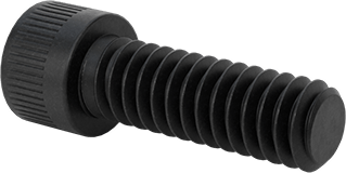 Image of Product. Back orientation. Black-Oxide Alloy Steel Socket Head Screw, 1/4"-20 Thread Size, 3/4" Long.