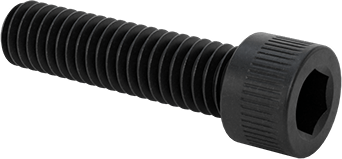 Image of Product. Front orientation. Black-Oxide Alloy Steel Socket Head Screw, 5/16"-18 Thread Size, 1-1/4" Long.