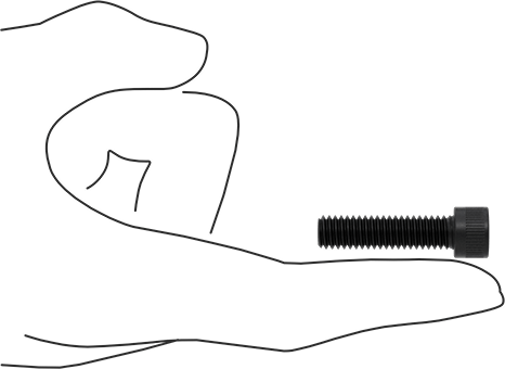 Image of Product. Side1 orientation. Contains SizingReference. Black-Oxide Alloy Steel Socket Head Screw, 5/16"-18 Thread Size, 1-1/4" Long.