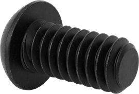 Image of Product. Back orientation. Black-Oxide Button Head Hex-Drive Screw, Alloy Steel, 1/4"-20 Thread Size, 1/2" Long.