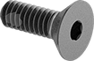 Image of Product. Front orientation. Flat Head Screws. Thread-Locking Steel Hex-Drive Flat Head Screws.