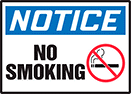 Image of Product. Front orientation. Labels. Smoking Control Labels , Notice—No Smoking, No Smoking Symbol.