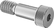 Image of Product. Front orientation. Shoulder Screws. Made-to-Order Same-Size Thread Stainless Steel Hex-Drive Shoulder Screws.
