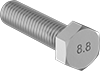 Image of Product. Front orientation. Hex Head Screws. JIS Steel Hex Head Screws.