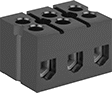 Image of Product. Style C. Front orientation. Terminal Blocks. Touch-Safe Terminal Blocks, Style C, Screw-Terminal Wire Connection.