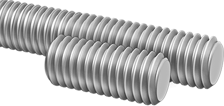 Image of Product. Front orientation. Medium-Strength Threaded Rod, M16 x 2 mm Thread Size, 500 mm Long.