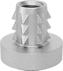 Closed-End Hammer-In Threaded Inserts for Softwood