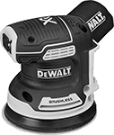 Image of Product. Sander. Front orientation. DeWalt. Cordless Swirl-Free Disc Sanders, Batteries Not Included, Battery Charger Not Included.