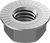 Super-Corrosion-Resistant 316 Stainless Steel Serrated Flange Locknuts