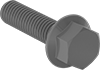 Image of Product. Front orientation. Hex Head Screws. Fiberglass Flanged Hex Head Screws, Fully Threaded.