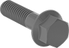 Image of Product. Front orientation. Hex Head Screws. Fiberglass Flanged Hex Head Screws, Partially Threaded.