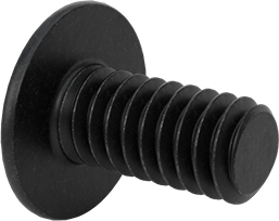 Image of Product. Back orientation. Black-Oxide Flanged Button Head Hex-Drive Screw, Alloy Steel, 1/4"-20 Thread Size, 1/2" Long.