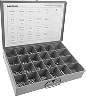 Image of Product. Front orientation. Hex Head Screws. Stainless Steel Hex Head Screw, Nut, and Washer Assortments.