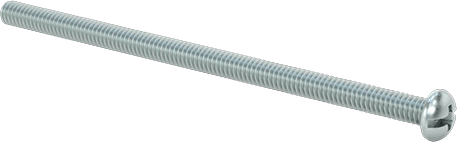 Image of Product. Front orientation. Decorative Combination Phillips/Slotted Screws, Round Head, 1/4"-20 Thread, 5" Long.