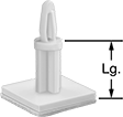 Image of Product. Front orientation. Contains Annotated. Standoffs. Adhesive Snap-In Standoffs.