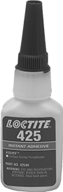 Image of Product. Front orientation. Threadlocker, Loctite® 425, 0.7 FL. oz Bottle.