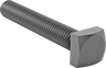 Image of Product. Front orientation. Square Head Screws. Low-Strength ASTM Grade A Steel Square Head Screws, Fully Threaded.