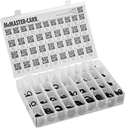 Image of Product. Front orientation. O-Rings. X-Profile Chemical-Resistant Viton® Fluoroelastomer O-Ring Assortments, 380 Pieces.