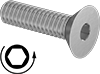 Left-Hand Threaded Flat Head Screws