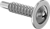 Extra-Wide Rounded Head Drilling Screws for Metal
