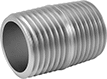 Image of Product. Male. Front orientation. Pipe and Fittings. High-Pressure Brass and Bronze Threaded Pipe Nipples and Pipe, Pipe—Fully Threaded, Male, Threaded Fitting Connection.