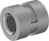 Image of Product. Female. Front orientation. Pipe and Fittings. Medium-Pressure Brass and Bronze Threaded Pipe Fittings, Straight Connectors, Threaded Fitting Connection, Female.