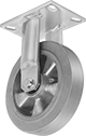 Image of Product. Rigid. Front orientation. Casters. High-Capacity Easy-Turn Casters with Rubber Wheels, 1 Wheel, Rigid.