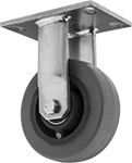 Image of Product. Rigid with Flat Tread. Front orientation. Flat Tread. High-Capacity Easy-Turn Casters with Polyurethane Wheels, Rigid.