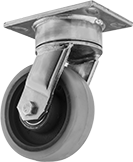 Image of Product. Swivel. Front orientation. Casters. Extra-High-Capacity Easy-Turn Casters with Polyurethane Wheels, 1 Wheel, Swivel.