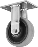 Image of Product. Rigid. Front orientation. Casters. Extra-High-Capacity Easy-Turn Casters with Polyurethane Wheels, 1 Wheel, Rigid.