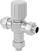 Mixing Valves with Solder-Socket Fitting Connections for Water