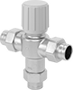 Mixing Valves with Solder-Socket Fitting Connections for Water