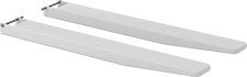 Image of Product. Front orientation. Forklift Fork Covers. Fork Blade Protectors.