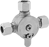 Temperature-Regulating Valves with Compression Fittings for Water