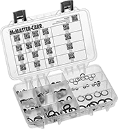 Image of Product. Front orientation. O-Rings. Square-Profile Chemical-Resistant Viton® Fluoroelastomer O-Ring Assortments, 180 Pieces.