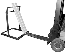 Image of ProductInUse. Front orientation. Forklift Fork Extension Racks.