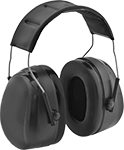 Image of Product. Front orientation. Earmuffs. Earmuffs, Style A—Over-Head Fit.