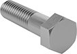 Image of Product. Front orientation. Hex Head Screws. Molybdenum Hex Head Screws, Partially Threaded.