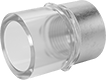 Image of Product. Female × Female (Front). Front orientation. Pipe and Fittings. Clear-View Standard-Wall Plastic Pipe Fittings for Water, Straight Adapters with Collar, Cement-Socket Fitting Connection, Female, Threaded Fitting Connection, Hex Body.