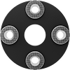 Oil-Resistant Compressible Buna-N Pipe Gaskets with Bolt Holes for Dissimilar Metals