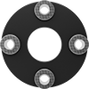 Oil-Resistant Compressible Buna-N Pipe Gaskets with Bolt Holes for Dissimilar Metals