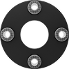 Oil-Resistant Compressible Buna-N Pipe Gaskets with Bolt Holes for Dissimilar Metals
