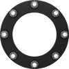 Oil-Resistant Compressible Buna-N Pipe Gaskets with Bolt Holes for Dissimilar Metals