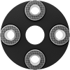 Oil-Resistant Compressible Buna-N Pipe Gaskets with Bolt Holes for Dissimilar Metals