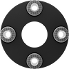 Oil-Resistant Compressible Buna-N Pipe Gaskets with Bolt Holes for Dissimilar Metals