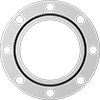 Water- and Steam-Resistant EPDM Pipe Gaskets with Bolt Holes for Dissimilar Metals