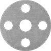 Oil-Resistant Aramid-Reinforced Buna-N Pipe Gaskets with Bolt Holes and Fasteners